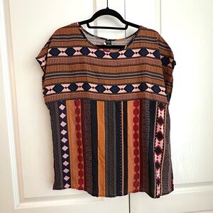 EMERY ROSE SHEIN women’s Boho Aztec loose comfortable top . Sz XL NWT